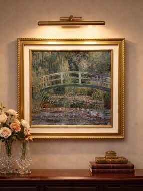 19x19 “The Japanese Bridge” By Claude Monet frameprint w/glass